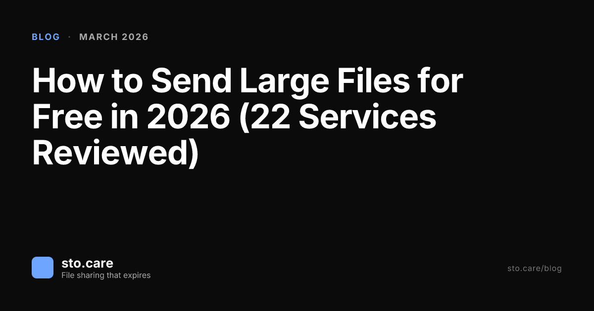 How to Send Large Files for Free in 2026 (22 Services Reviewed)